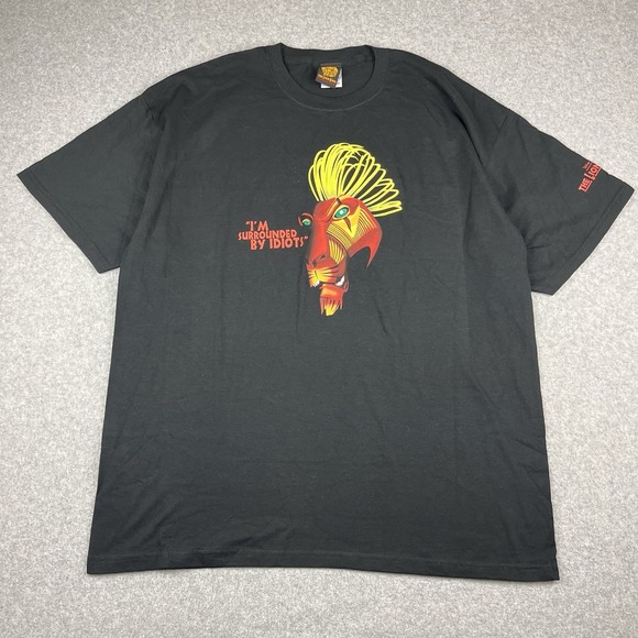 Disney Other - Disney Lion‎ King I'm Surrounded By Idiots Scar Broadway Show Promo T Shirt XL